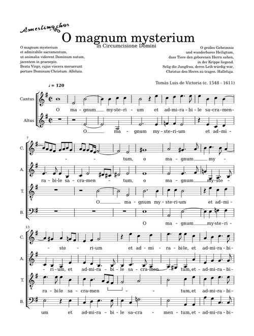O magnum mysterium - Victoria