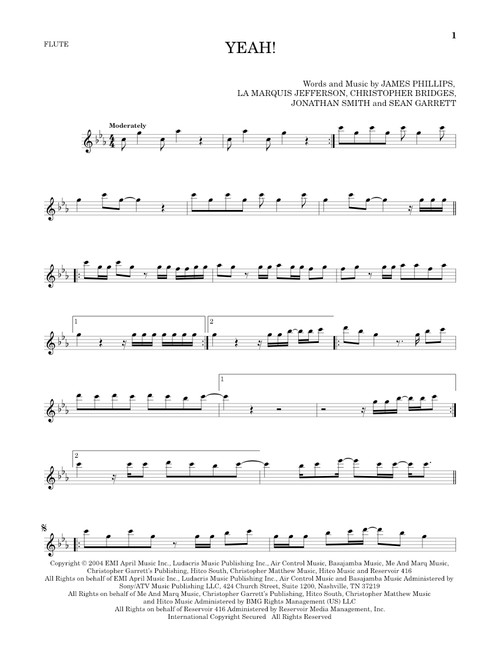 Yeah! - Usher featuring Lil Jon & Ludacris (Flute Solo)