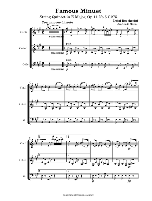 Minuetto Boccherini trio