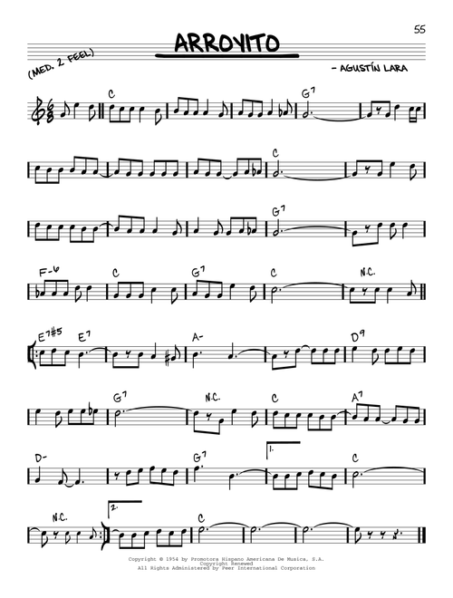 Arroyito - Placido Domingo (Real Book - Melody-Chords)