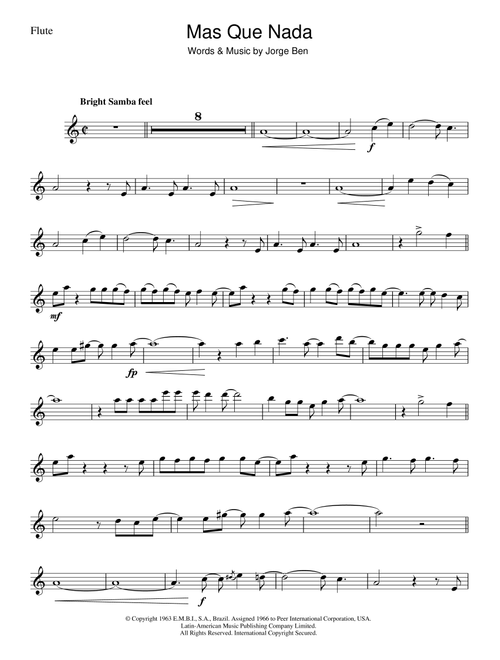 Mas Que Nada (Say No More) - Jorge Ben (Flute Solo)