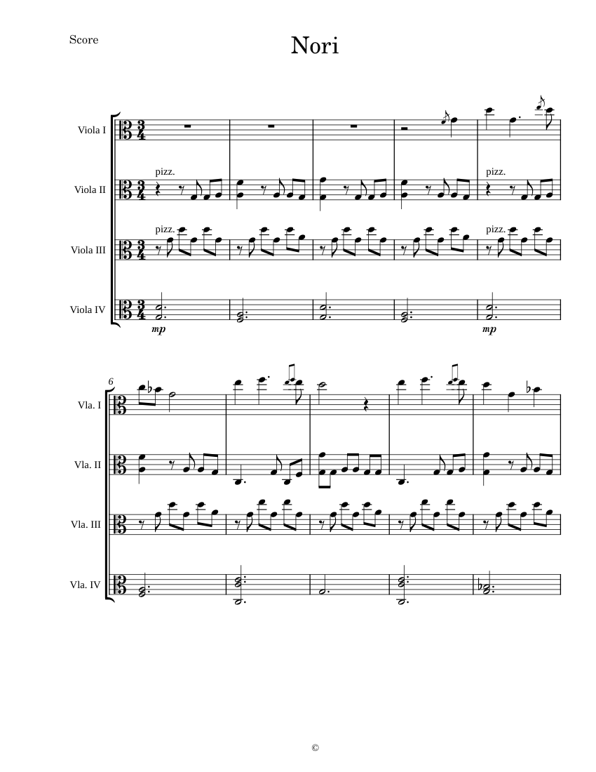 Nori Brandyfoot from Rings of Power Sheet Music for Viola