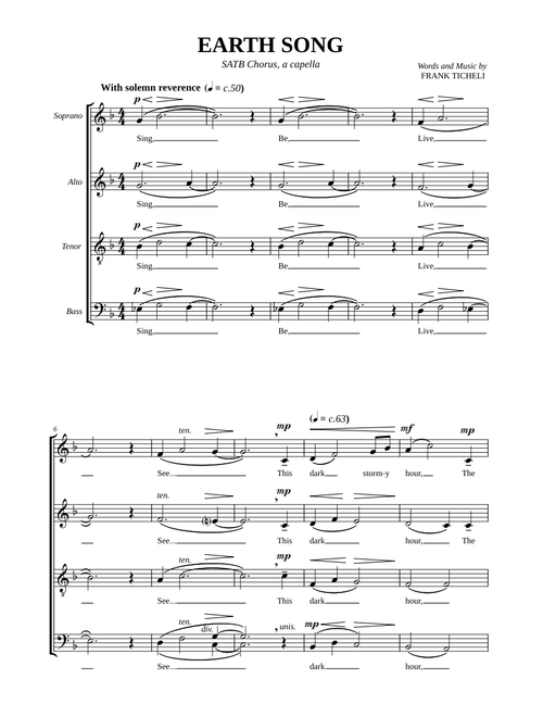 Earth Song – Frank Ticheli