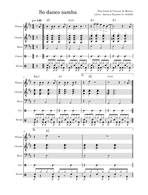 So danço Samba Antonio Carlos Jobim
