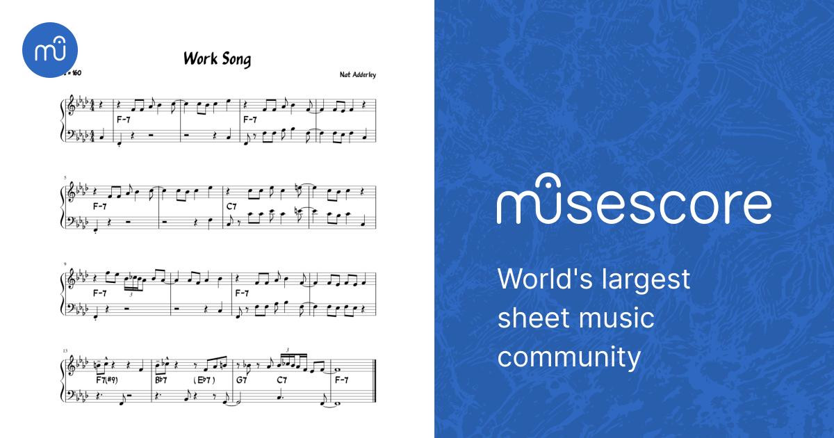 Work song - melody and bass (Nat Adderley) Sheet Music with Chords