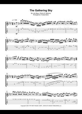 ビッグバンド楽譜「THE GATHERING SKY」Pat Metheny Free The Gathering Sky by Pat Metheny sheet music | Download PDF
