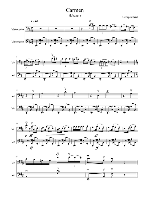 Carmen Cello Duet