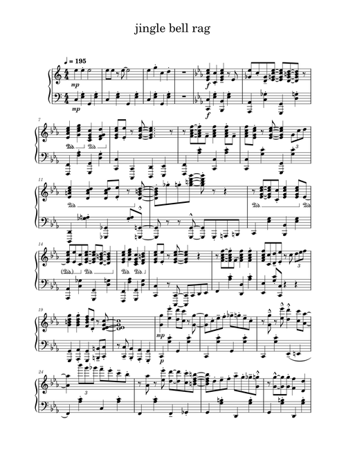 Jingle Bells Rag – Sheet Music Boss