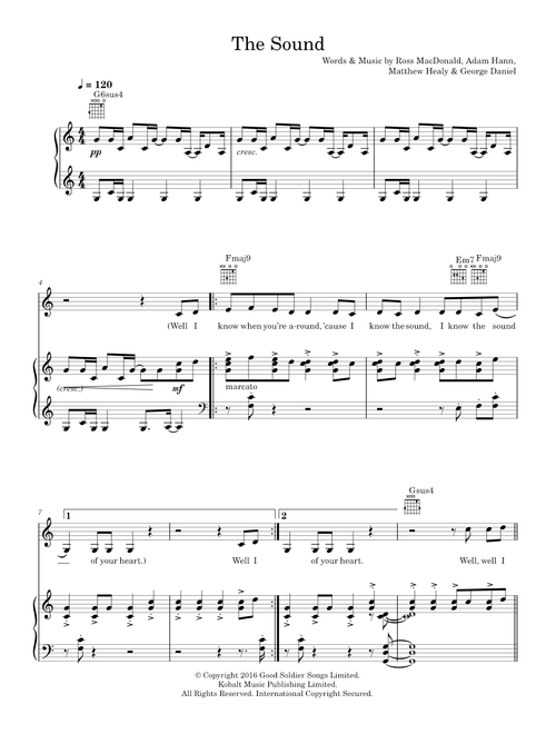 The Sound - The 1975 (Piano-Vocal-Guitar (Piano Accompaniment))