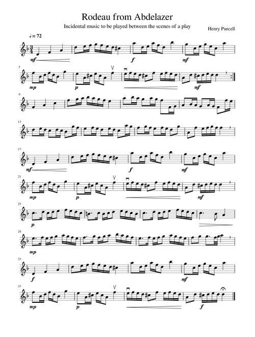 Rodeau from Abdelazer - Henry Purcell