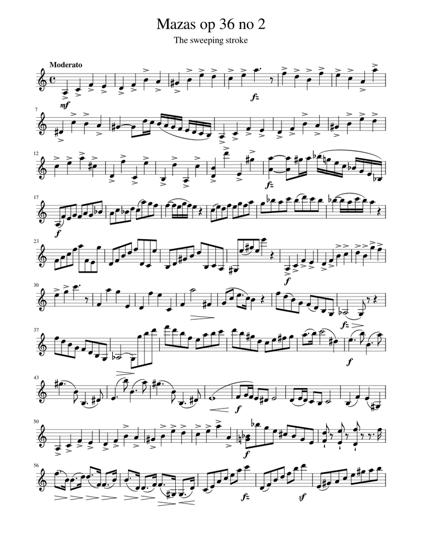 Mazas, op. 36, no. 2 Sheet Music for Piano (Solo) easy | MuseScore.com