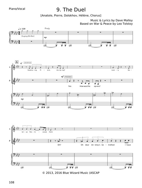 A Call to Pierre (Natasha, Pierre & the Great Comet of 1812) - Dave Malloy