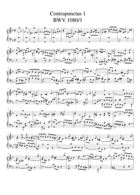Free Die Kunst Der Fuge, Bwv 1080 by Johann Sebastian Bach sheet