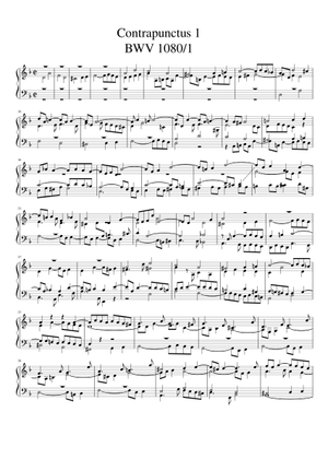 Bach, J.S. - Die Kunst der Fuge, BWV 1080 - Canon alla Ottava