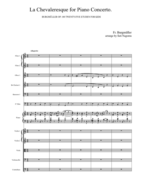 La Chevaleresque for Piano Concerto. （貴婦人の乗馬）