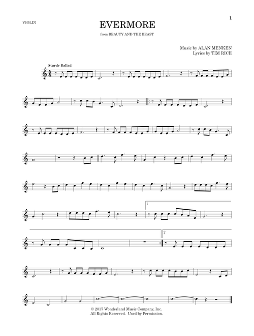 Evermore (from Beauty and the Beast) - Josh Groban (Violin Solo)