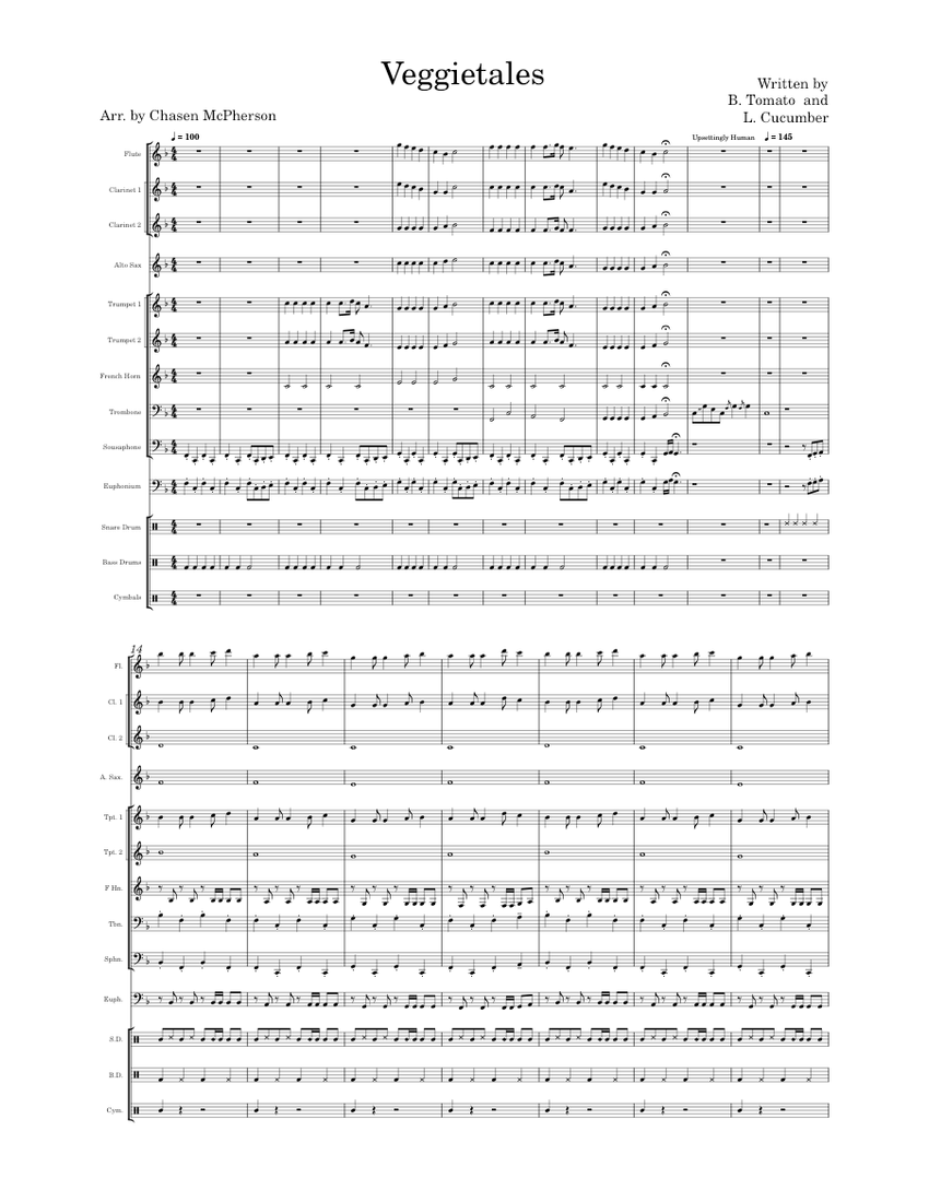 VeggieTales Theme Song – VeggieTales Sheet Music for Trombone ...