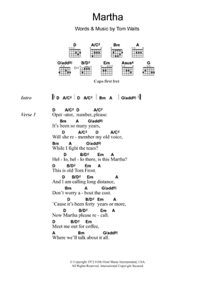 Play Official version of Time Sheet Music by Tom Waits for