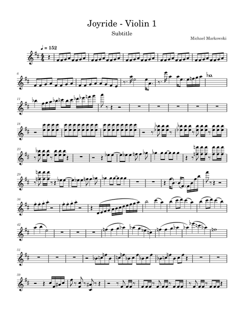 Joyride - Violin 1