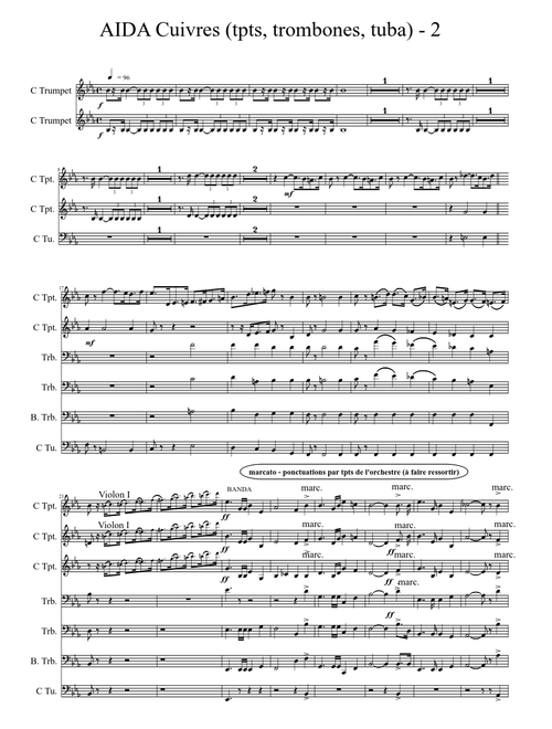 AIDA - Gran Finale Act II (Brass parts)