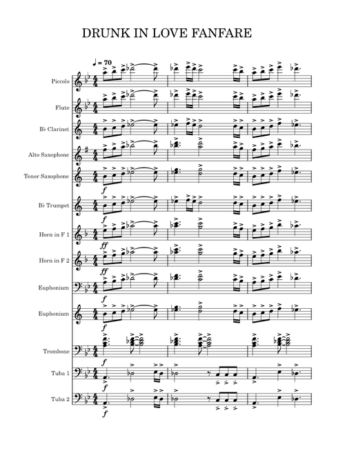 DRUNK IN LOVE FANFARE