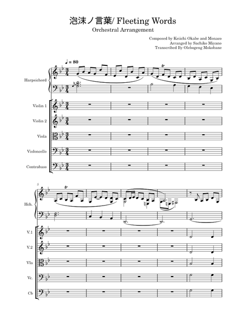 Nier Replicant: fleeting words (orchestral arrangement)