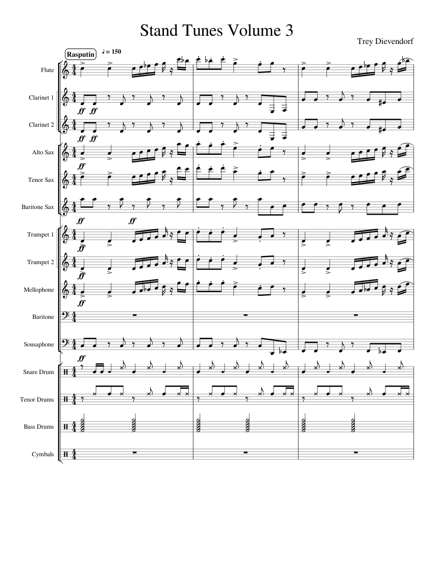 Stand_Tunes_Volume_3 Sheet music for Mellophone, Flute, in b