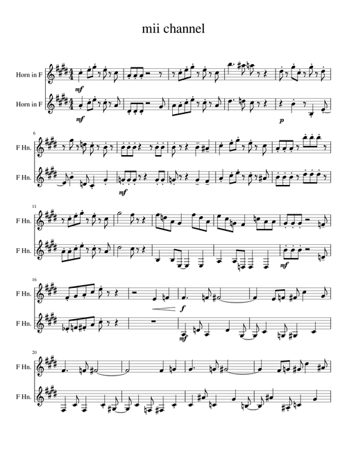 mii channel horn duet