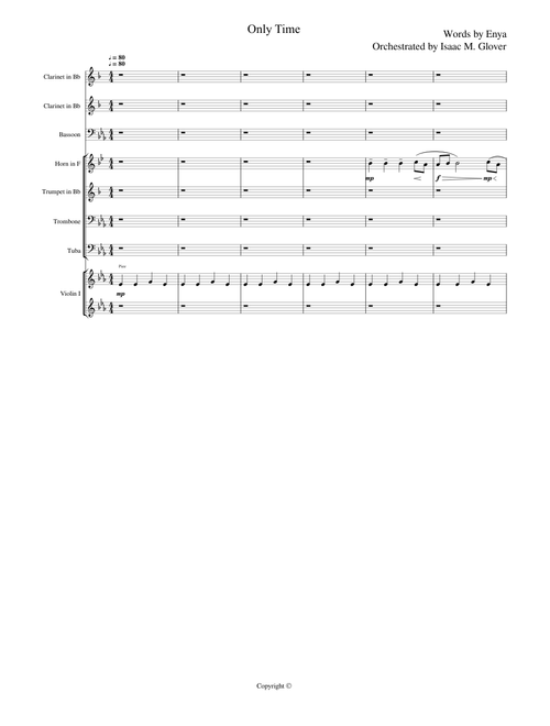 Only Time (For Orchestra)