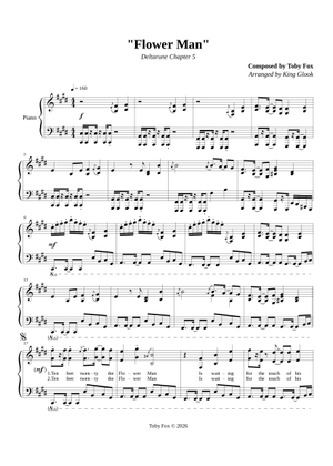 Flower Man (Deltarune) with lyrics – Toby Fox Sheet Music for Piano ...