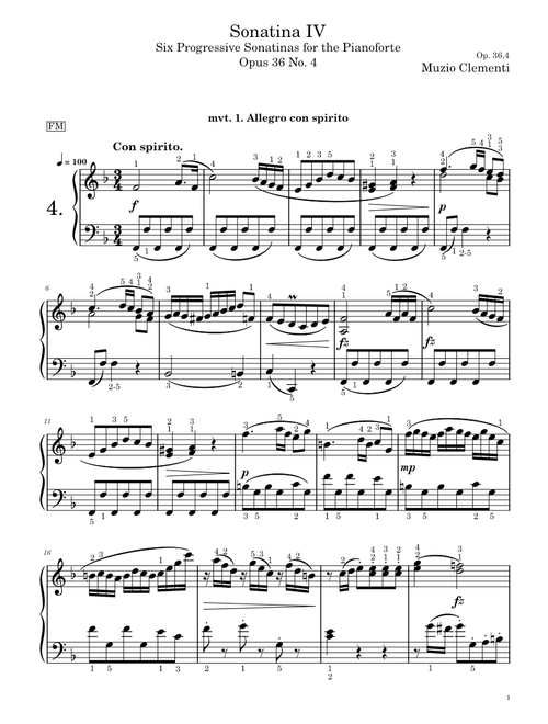 Sonatina Op.36 No.4 – Muzio Clementi