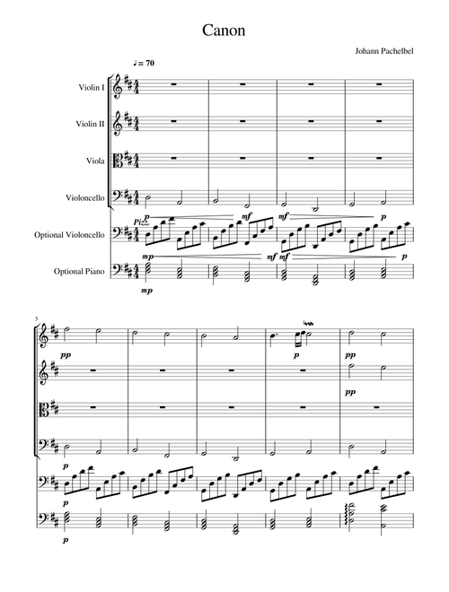 Pachelbel's Canon in D String Quartet