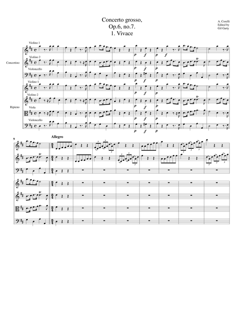 Concerto grosso, Op.6, no.7 (Original) (Arr. Gil Garty) - Arcangelo Corelli (String Ensemble)