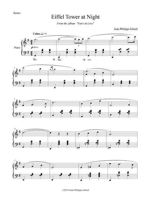 Eiffel Tower at Night - Piano solo - Jean-Philippe Ichard (Piano Solo)