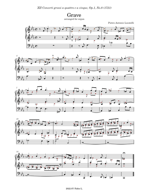 Locatelli: Concerto grosso, Op.1, No.8 - Grave