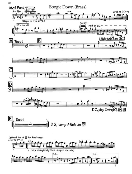 Boogie Down - Brass - Leadsheet (Arr. Al Jarreau) (Lead Sheet - Fake Book)