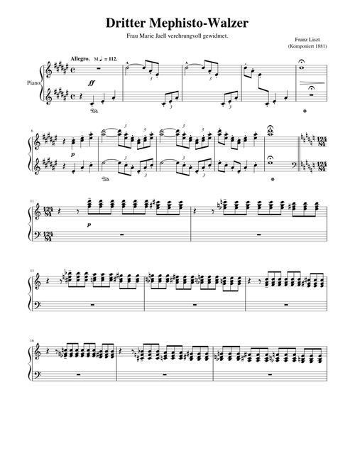 Liszt - Mephisto Waltz No. 3