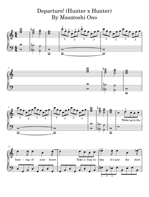 Departure! (Hunter x Hunter) Intermediate/Easy