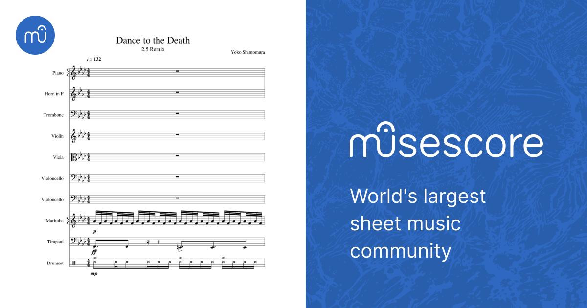Dance to the Death Sheet Music for Piano, Trombone, French horn