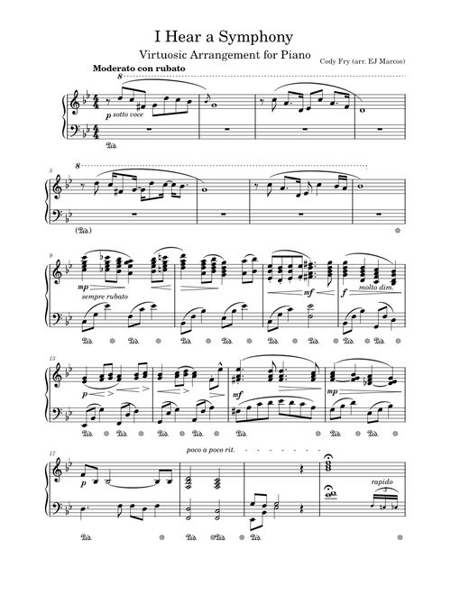 Cody Fry | I Hear a Symphony (arr. EJ Marcos)