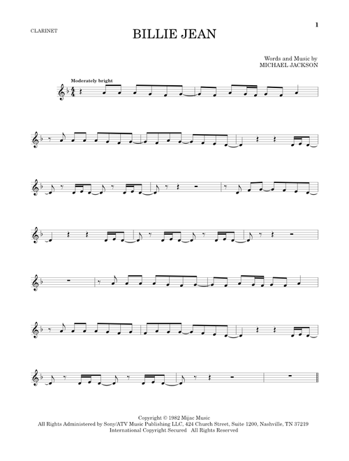 Billie Jean - Michael Jackson (Clarinet Solo)