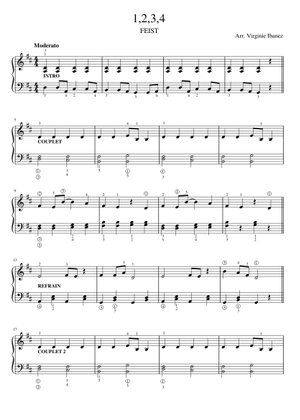 ピアノ Play Official version of 1234 Sheet Music by Feist for Piano