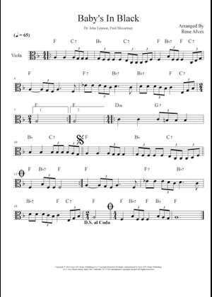 Play Official version of Baby's In Black Sheet Music by The
