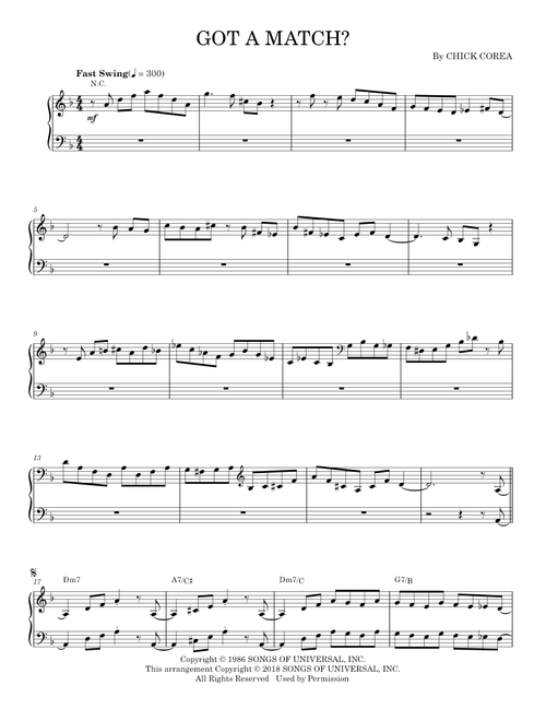 chick corea sheet music by nao4238 | Play, print, and download in