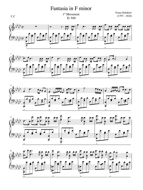 Fantasia in F minor, D.940 – Franz Schubert