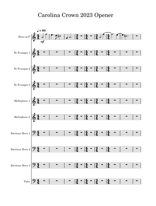 Carolina Crown 2023 Opener Brass