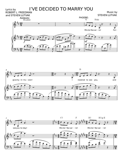 I've Decided To Marry You - Steven Lutvak