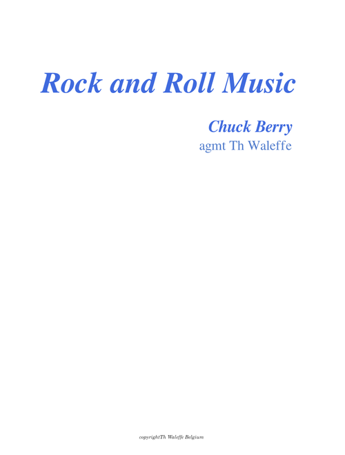 Rock and roll music – Chuck Berry