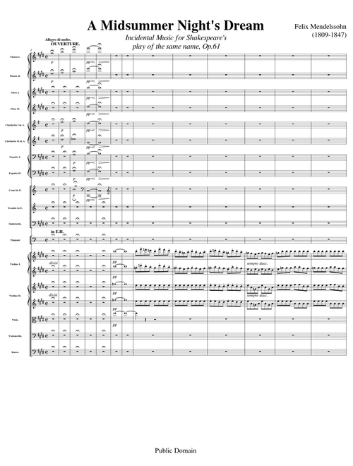 Mendelssohn A Midsummer Night's Dream Op.61, Ouverture