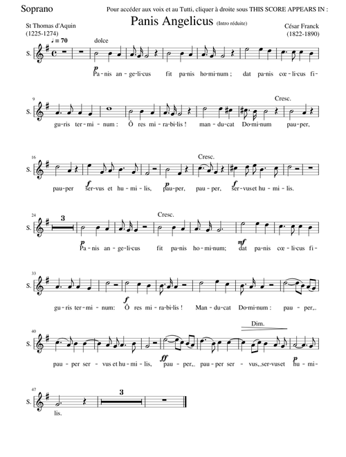 Panis Angelicus - Soprano